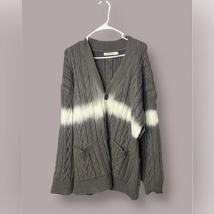 Lil Cher Women's Charcoal and Cream Cardigan